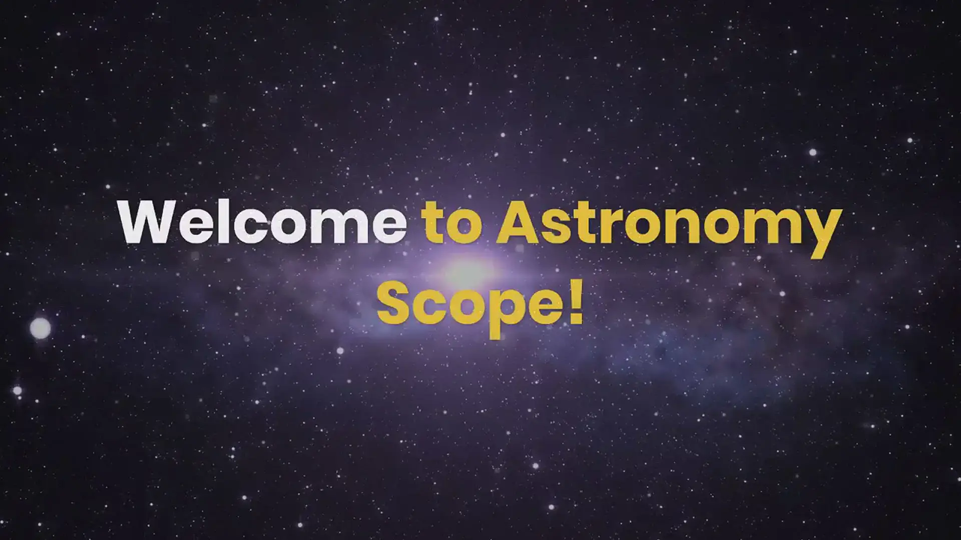 'Video thumbnail for Astronomy Scope'